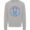 Tested Positive for Tired Teddy Bear Sleeping Mens Sweatshirt Jumper Sports Grey