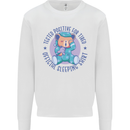 Tested Positive for Tired Teddy Bear Sleeping Mens Sweatshirt Jumper White