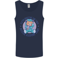 Tested Positive for Tired Teddy Bear Sleeping Mens Vest Tank Top Navy Blue