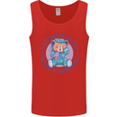 Tested Positive for Tired Teddy Bear Sleeping Mens Vest Tank Top Red
