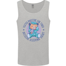 Tested Positive for Tired Teddy Bear Sleeping Mens Vest Tank Top Sports Grey