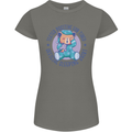 Tested Positive for Tired Teddy Bear Sleeping Womens Petite Cut T-Shirt Charcoal