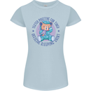 Tested Positive for Tired Teddy Bear Sleeping Womens Petite Cut T-Shirt Light Blue