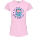 Tested Positive for Tired Teddy Bear Sleeping Womens Petite Cut T-Shirt Light Pink
