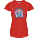 Tested Positive for Tired Teddy Bear Sleeping Womens Petite Cut T-Shirt Red