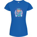 Tested Positive for Tired Teddy Bear Sleeping Womens Petite Cut T-Shirt Royal Blue