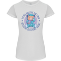 Tested Positive for Tired Teddy Bear Sleeping Womens Petite Cut T-Shirt White