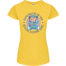 Tested Positive for Tired Teddy Bear Sleeping Womens Petite Cut T-Shirt Yellow