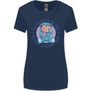 Tested Positive for Tired Teddy Bear Sleeping Womens Wider Cut T-Shirt Navy Blue