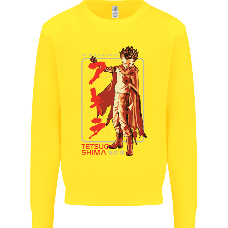 Tetsuo Shima Japanese Anime Kids Sweatshirt Jumper Yellow