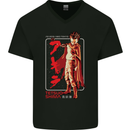 Tetsuo Shima Japanese Anime Mens V-Neck Cotton T-Shirt Black
