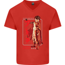 Tetsuo Shima Japanese Anime Mens V-Neck Cotton T-Shirt Red