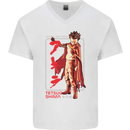 Tetsuo Shima Japanese Anime Mens V-Neck Cotton T-Shirt White