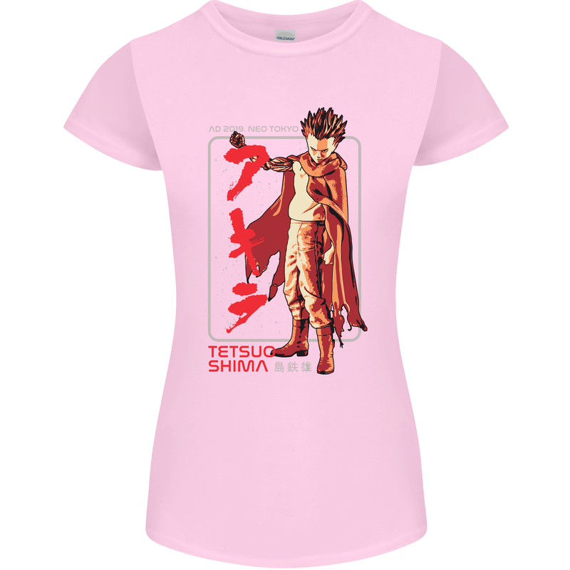 Tetsuo Shima Japanese Anime Womens Petite Cut T-Shirt Light Pink