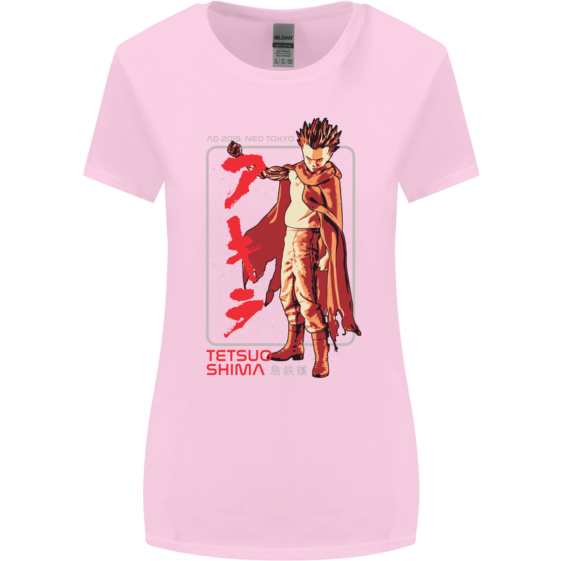 Tetsuo Shima Japanese Anime Womens Wider Cut T-Shirt Light Pink