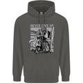 Teutonic Knight Never Give Up Crusader Gym Childrens Kids Hoodie Storm Grey