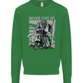 Teutonic Knight Never Give Up Crusader Gym Kids Sweatshirt Jumper Irish Green