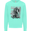 Teutonic Knight Never Give Up Crusader Gym Kids Sweatshirt Jumper Peppermint