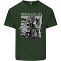 Teutonic Knight Never Give Up Crusader Gym Mens Cotton T-Shirt Tee Top Forest Green