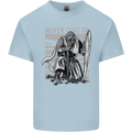 Teutonic Knight Never Give Up Crusader Gym Mens Cotton T-Shirt Tee Top Light Blue