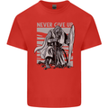 Teutonic Knight Never Give Up Crusader Gym Mens Cotton T-Shirt Tee Top Red