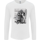 Teutonic Knight Never Give Up Crusader Gym Mens Long Sleeve T-Shirt White