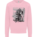 Teutonic Knight Never Give Up Crusader Gym Mens Sweatshirt Jumper Light Pink