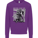 Teutonic Knight Never Give Up Crusader Gym Mens Sweatshirt Jumper Purple