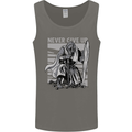 Teutonic Knight Never Give Up Crusader Gym Mens Vest Tank Top Charcoal