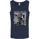 Teutonic Knight Never Give Up Crusader Gym Mens Vest Tank Top Navy Blue