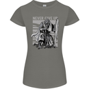 Teutonic Knight Never Give Up Crusader Gym Womens Petite Cut T-Shirt Charcoal