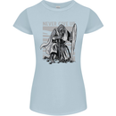 Teutonic Knight Never Give Up Crusader Gym Womens Petite Cut T-Shirt Light Blue