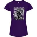 Teutonic Knight Never Give Up Crusader Gym Womens Petite Cut T-Shirt Purple