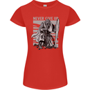 Teutonic Knight Never Give Up Crusader Gym Womens Petite Cut T-Shirt Red