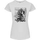Teutonic Knight Never Give Up Crusader Gym Womens Petite Cut T-Shirt White