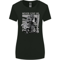 Teutonic Knight Never Give Up Crusader Gym Womens Wider Cut T-Shirt Black