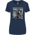 Teutonic Knight Never Give Up Crusader Gym Womens Wider Cut T-Shirt Navy Blue