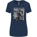 Teutonic Knight Never Give Up Crusader Gym Womens Wider Cut T-Shirt Navy Blue