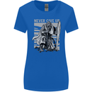 Teutonic Knight Never Give Up Crusader Gym Womens Wider Cut T-Shirt Royal Blue