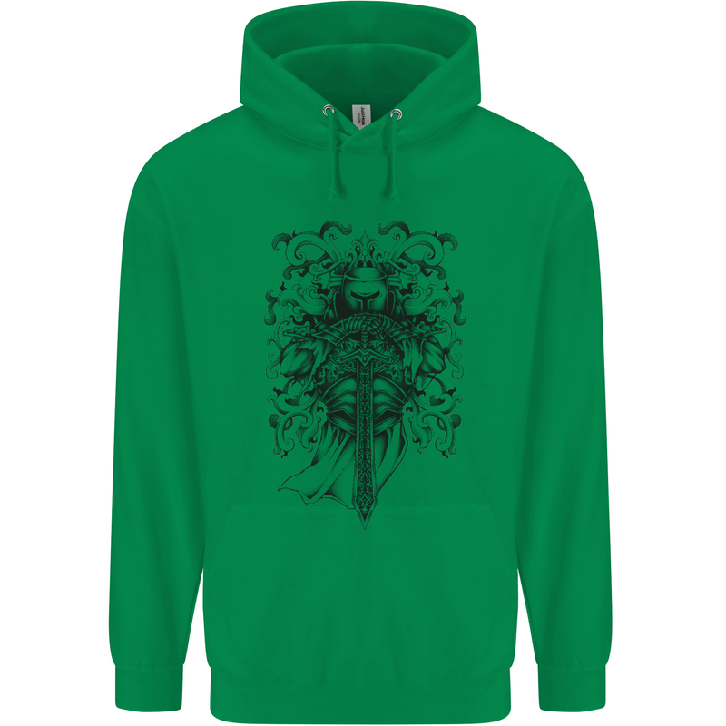 Teutonic Knight St. George's Day Crusader Mens 80% Cotton Hoodie Irish Green