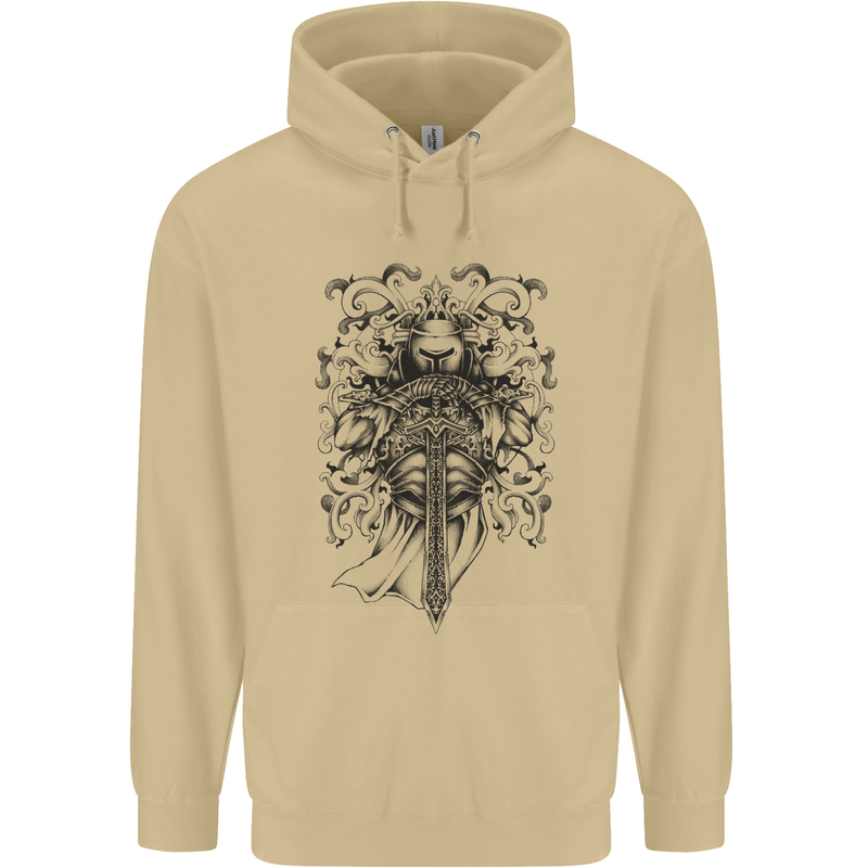 Teutonic Knight St. George's Day Crusader Mens 80% Cotton Hoodie Sand