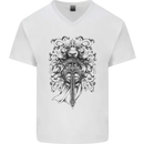 Teutonic Knight St. George's Day Crusader Mens V-Neck Cotton T-Shirt White