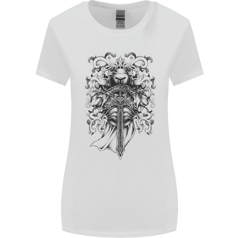 Teutonic Knight St. George's Day Crusader Womens Wider Cut T-Shirt White