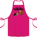 Thanks Giving Christmas Turkey Cat Cotton Apron 100% Organic Pink