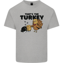 Thanks Giving Christmas Turkey Cat Kids T-Shirt Childrens Sports Grey