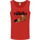 Thanks Giving Christmas Turkey Cat Mens Vest Tank Top Red