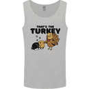 Thanks Giving Christmas Turkey Cat Mens Vest Tank Top Sports Grey