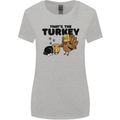 Thanks Giving Christmas Turkey Cat Womens Wider Cut T-Shirt Sports Grey