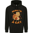 Thanksgiving Christmas Turkey I'm a Cat Childrens Kids Hoodie Black