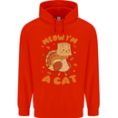 Thanksgiving Christmas Turkey I'm a Cat Childrens Kids Hoodie Bright Red